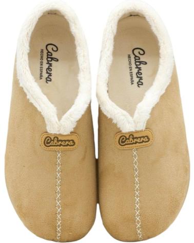 Pantufas CABRERA  de Mulher ZAPATILLAS DE ESTAR POR CASA DE MUJER 3002 EN  CAMEL