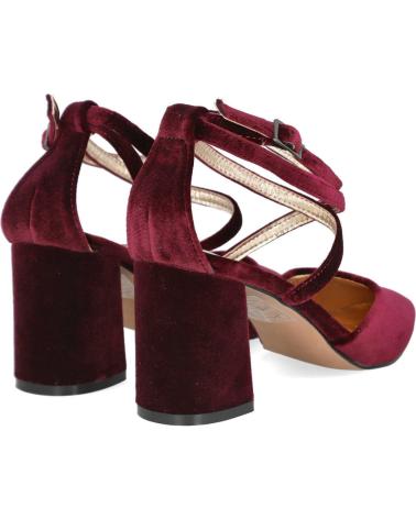 Sandalias AZAREY  de Mujer 459H623 ZAPATOS DE TERCIOPELO CON TACON PARA MUJER  BURDEOS