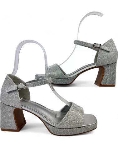 Sandales TIMBOS  pour Femme SANDALIA TACON FIESTA PLATAFORMA MUJER PLATA 130794  PLATEADO