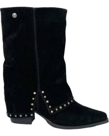 Botas TOP3  de Mujer TOP 3 SHOES BOTA PIEL SOLAPA SS24719  NEGRO