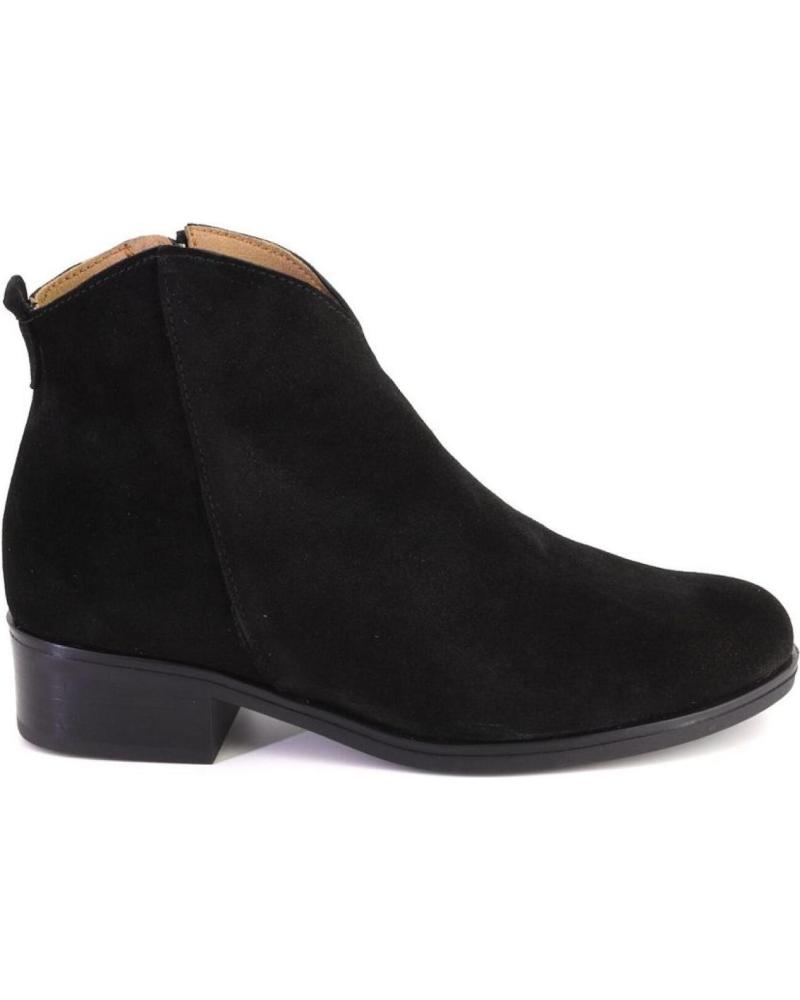 Woman Mid boots OTRAS MARCAS KAMINA 1426 BOTINES DE MUJER ANTE SERRAJE  NEGRO