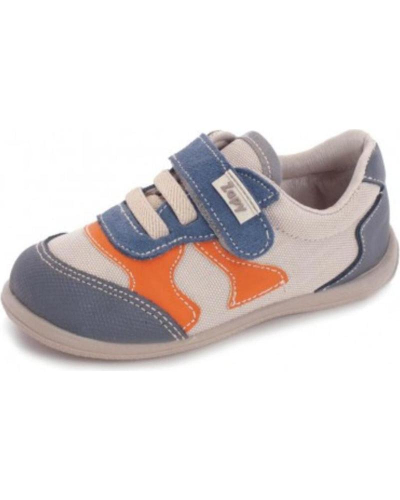 Zapatillas deporte ZAPY  pour Garçon ZAPATILLAS DE DEPORTE  BEIGE Y AZUL