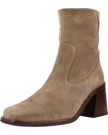 Botines WONDERS  de Mujer BOTINES MUJER MODELO LUXE COLOR MARRON  TOPO