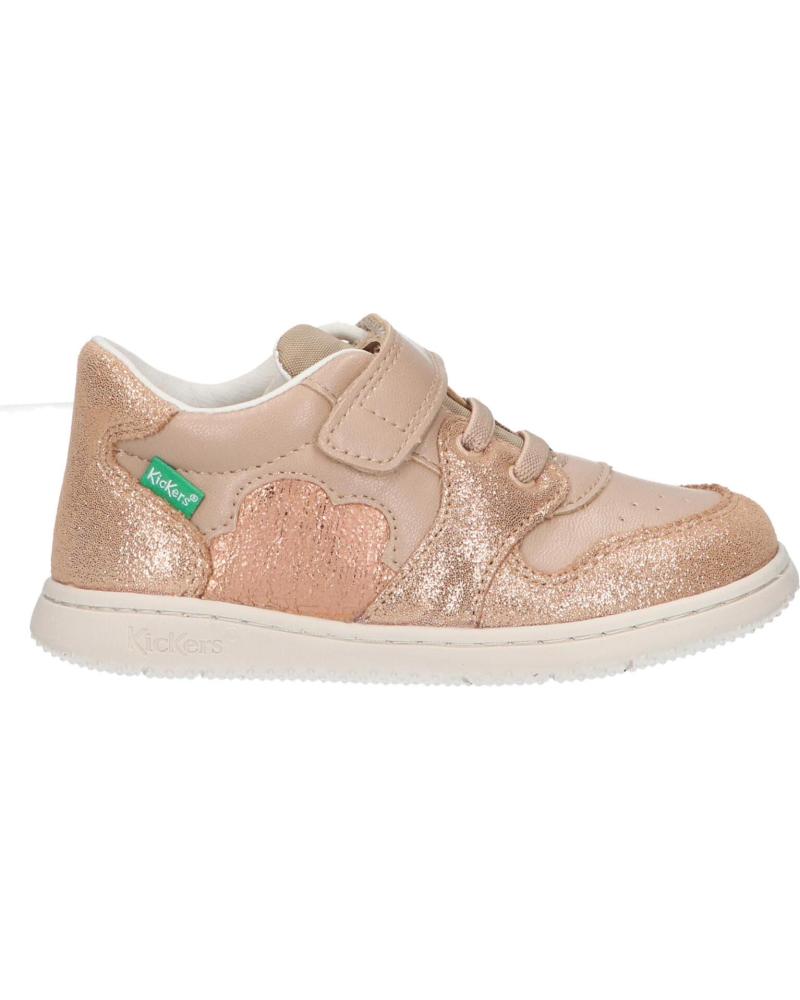 girl Trainers KICKERS 972510-10 KICKBROWNIE  113 BEIGE SAUMON