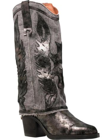 Botas NEMONIC  de Mujer KANSAS 2381 PLOMO  NEGRO