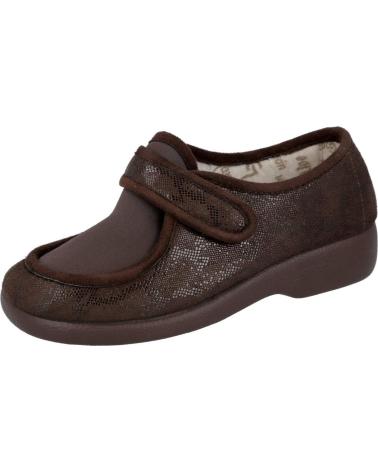 ZAPATILLAS DE CASA GARZÓN 3070 481 MARRÓN CON VELCRO MARRON
