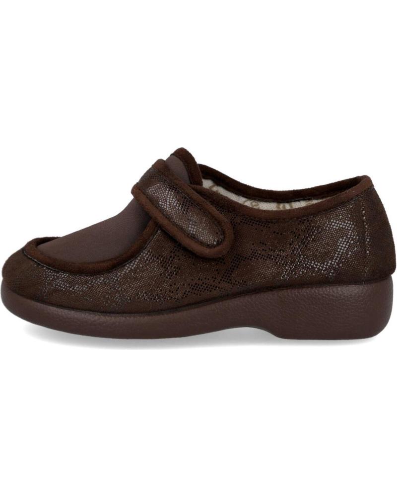 ZAPATILLAS DE CASA GARZÓN 3070 481 MARRÓN CON VELCRO MARRON