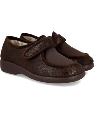 ZAPATILLAS DE CASA GARZÓN 3070 481 MARRÓN CON VELCRO MARRON