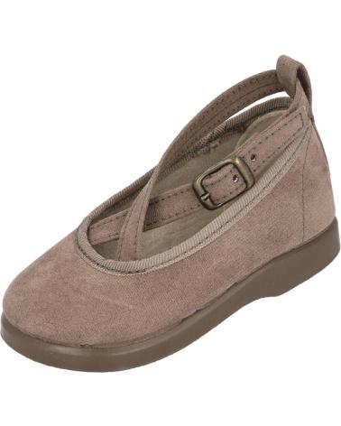 Chaussures L&R SHOES  pour Fille LR SHOES 111 MERCEDITAS DE NINA CON TIRAS CRUZADAS  TABACO