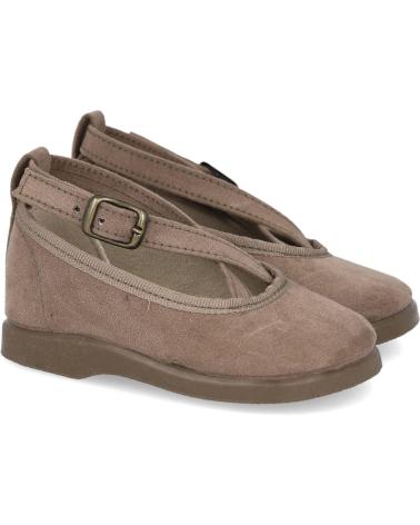 Chaussures L&R SHOES  pour Fille LR SHOES 111 MERCEDITAS DE NINA CON TIRAS CRUZADAS  TABACO