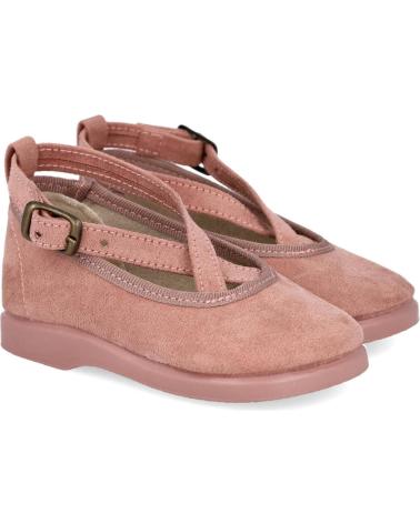 Zapatos L&R SHOES  de Niña LR SHOES 111 MERCEDITAS DE NINA CON TIRAS CRUZADAS  ROSA
