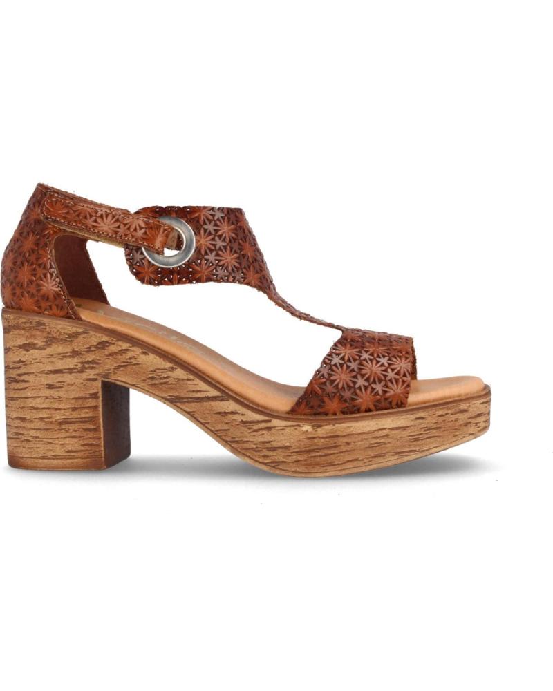 Sandales MARILA  pour Femme SANDALIAS PARA MUJER CON TACON Y PLATAFORMA EN PIEL JESSENIA  AVELLANA