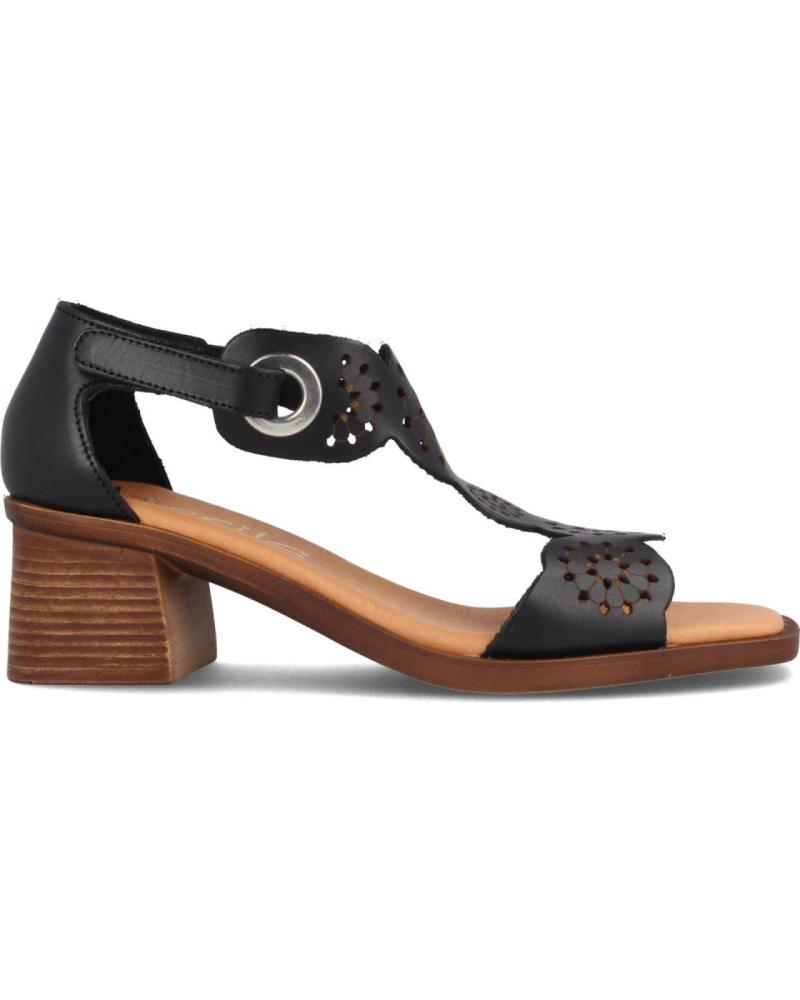 Sandales MARILA  pour Femme SANDALIAS PARA MUJER DE TACON EN PIEL ELISA  NEGRO