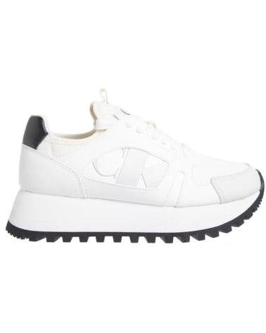Scarpe sport CALVIN KLEIN  per Donna ZAPATILLAS RUNNER LOW LACEUP MIX NBS  BLANCO