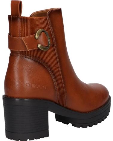 CHIKA10 BOTINES MUJER MODELO PILAR 24 COLOR MARRON CUERO