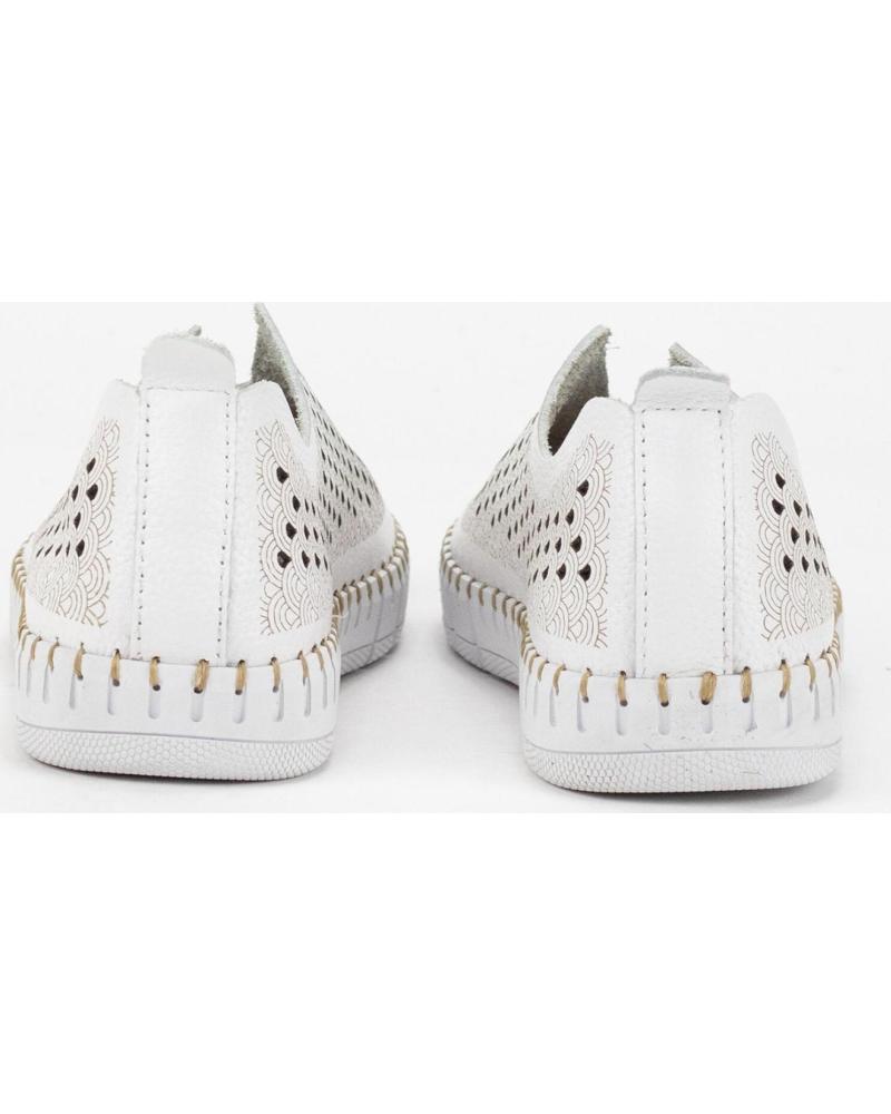 THE HAPPY MONK ZAPATILLAS CASUAL SLIP-ON PERFORADAS BLANCAS BLANCO