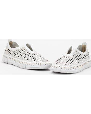 THE HAPPY MONK ZAPATILLAS CASUAL SLIP-ON PERFORADAS BLANCAS BLANCO