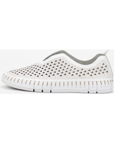 THE HAPPY MONK ZAPATILLAS CASUAL SLIP-ON PERFORADAS BLANCAS BLANCO