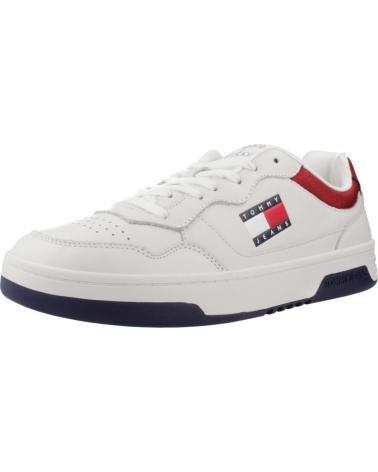 Scarpe sport TOMMY JEANS  per Uomo ZAPATILLAS TJM CUPSOLE LEATHER ESS  BLANCO