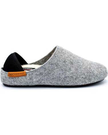 Woman House slipers RECYKERS SLIPPER PNIA GREY WOMAN GRAY