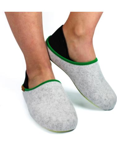 Woman House slipers RECYKERS SLIPPER PNIA COLORS GREY-GRASS GRAY GRASS