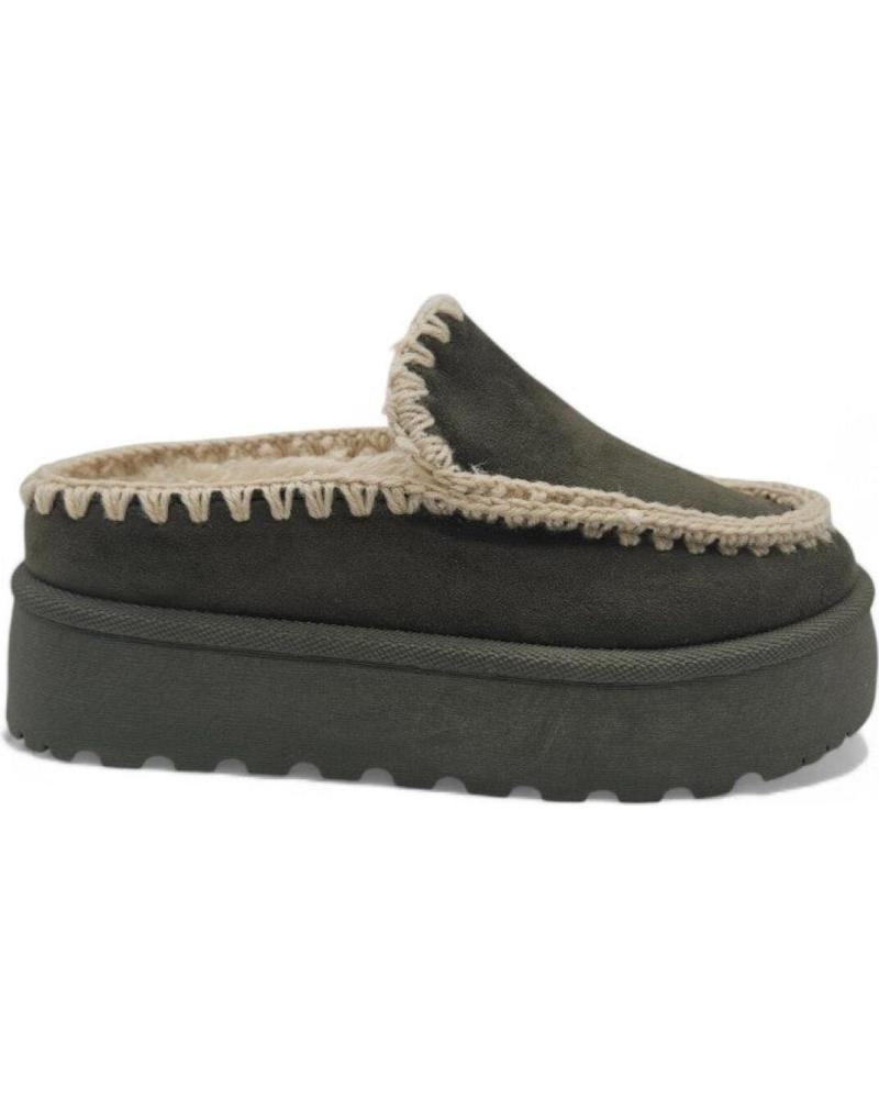 Zuecos BREEZE  de Mujer ZUECO PELO MUJER PETREL CASUAL  CAQUI