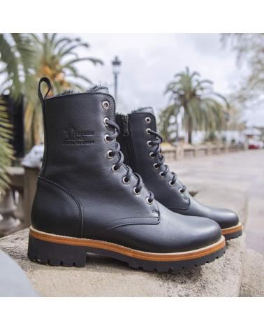 Botines PANAMA JACK  de Mujer FRISIA B11 PIEL NEGRA  NEGRO