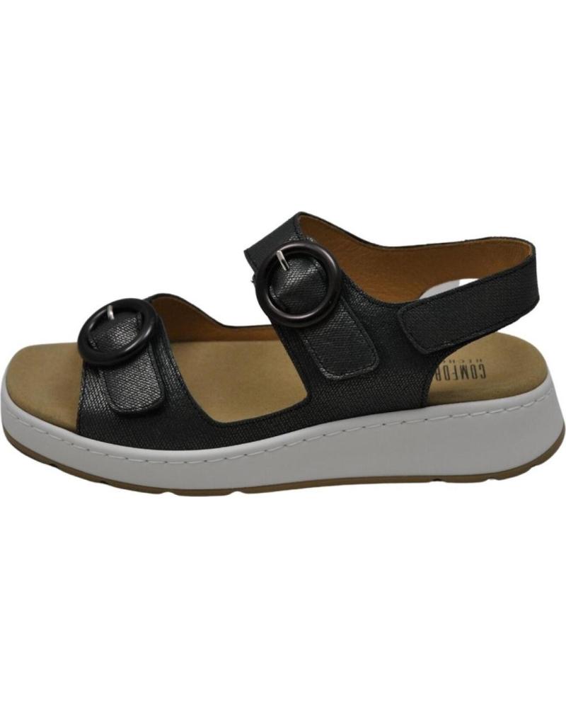 Sandalias de Mujer COMFORT CLASS OSLO-10 SANDALIA DE PIEL PARA PLANTILLAS DE M NEGRO