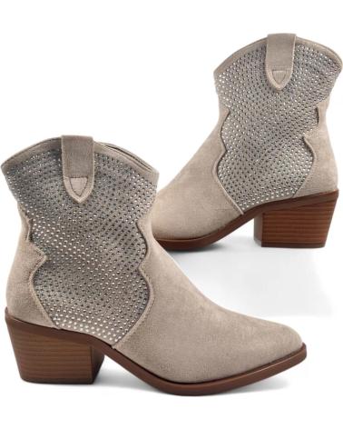 Botines TIMBOS  de Mujer BOTIN COWBOY DE MUJER 130910  BEIGE