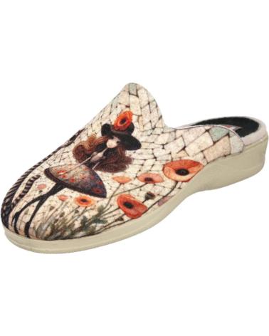 Pantoufles L&R SHOES  pour Femme LR SHOES 400-FIELTRO ZAPATILLAS DE CASA PARA MUJER  BEIGE