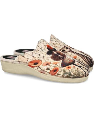 Pantoufles L&R SHOES  pour Femme LR SHOES 400-FIELTRO ZAPATILLAS DE CASA PARA MUJER  BEIGE