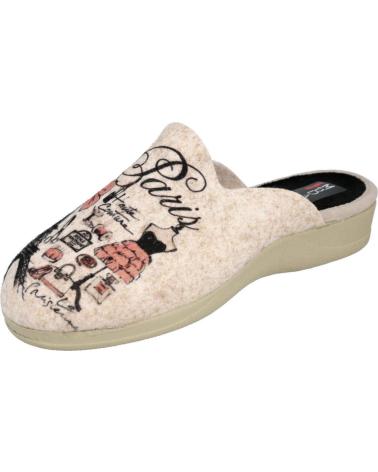 Calzado de casa L&R SHOES  de Mujer LR SHOES 460-FIELTRO ZAPATILLAS DE CASA PARA MUJER  BEIGE