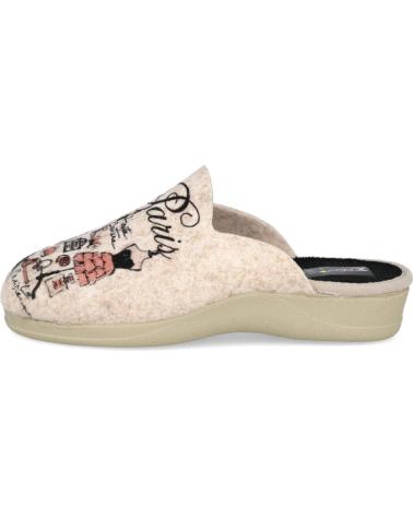 Calzado de casa L&R SHOES  de Mujer LR SHOES 460-FIELTRO ZAPATILLAS DE CASA PARA MUJER  BEIGE