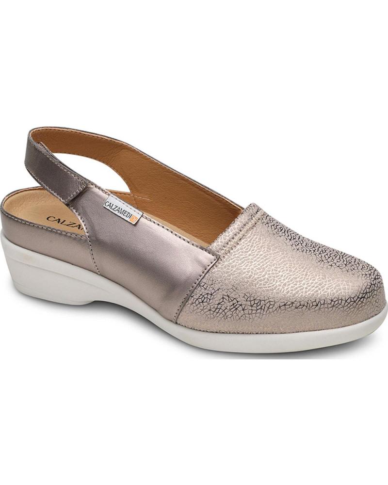 Sandalias CALZAMEDI  de Mujer SANDALIAS ORTOPEDICAS 0767 ELASTICO ESPECIAL  CHAMPAGNE