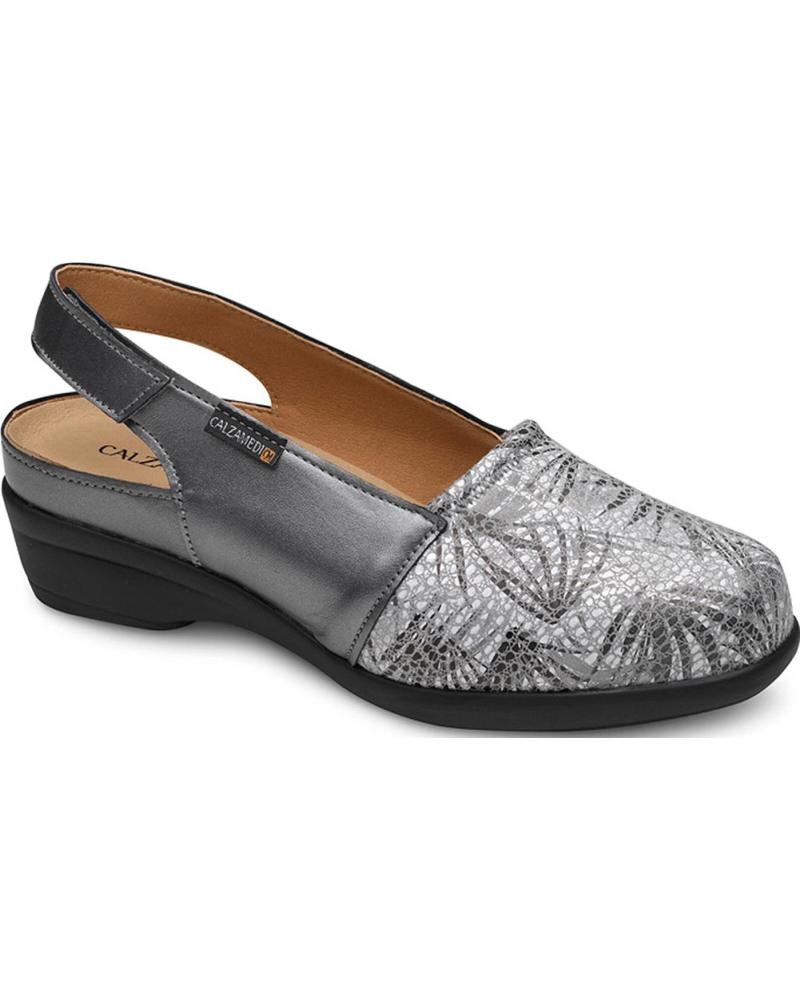 Sandalias CALZAMEDI  de Mujer SANDALIAS ORTOPEDICAS 0767 ELASTICO ESPECIAL  GRIS