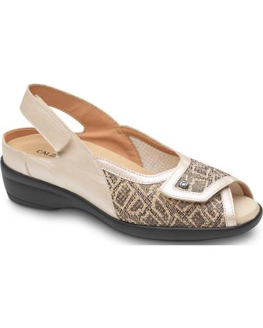 Sandalias CALZAMEDI  de Mujer SANDALIAS ORTOPEDICAS 0800 PUNTERA PETACA ELASTICA  BEIGE