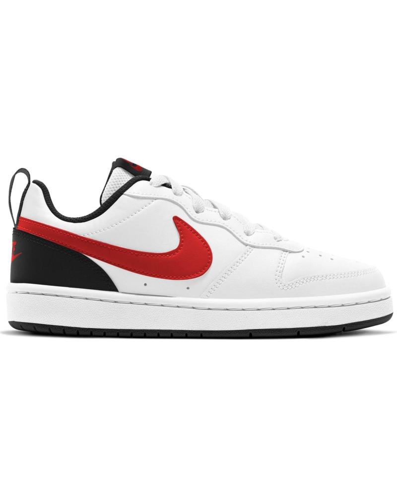 Deportivas NIKE  de Hombre y Niño ZAPATILLAS COURT BOROUGH LOW 2 GS WHITE-UNIVERSITY-RED-BLACK  BLANCO-ROJO