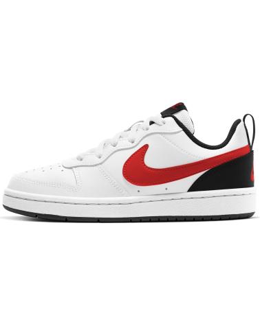 Deportivas NIKE  de Hombre y Niño ZAPATILLAS COURT BOROUGH LOW 2 GS WHITE-UNIVERSITY-RED-BLACK  BLANCO-ROJO