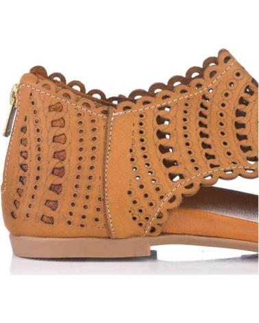 Woman Sandals TOP3 SANDALIA ABOTINADA LASER CUERO  MARRóN