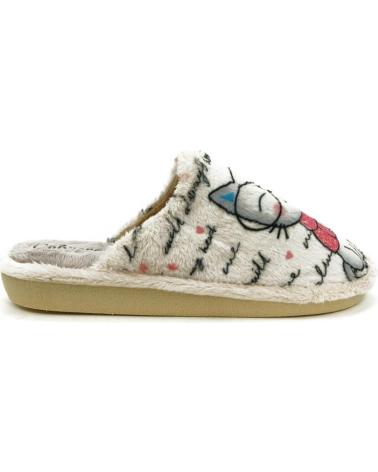 Pantoufles CABRERA  pour Femme - ZAPATILLAS CASA MUJER GATITOS ESPECIAL PARQUET MOD 2453-24  BEIGE