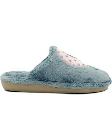 Pantoufles CABRERA  pour Femme - ZAPATILLA CASA ESPECIAL PARQUET MOD 2445 MONT-BLANC - MENT  MENTA AZULADA