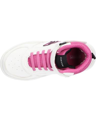 girl Trainers GEOX J264MC 0BCEW J DJROCK GIRL  C0563 WHITE-FUCHSIA