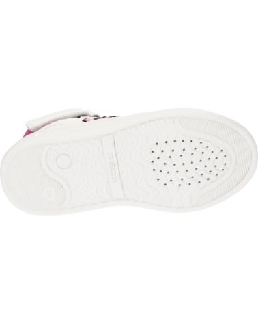 girl Trainers GEOX J264MC 0BCEW J DJROCK GIRL  C0563 WHITE-FUCHSIA