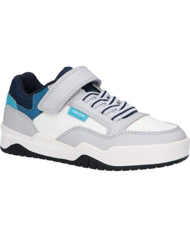 boy Trainers GEOX J367RE 0FE8V J PERTH BOY  C9145 LT GREY-LT BLUE