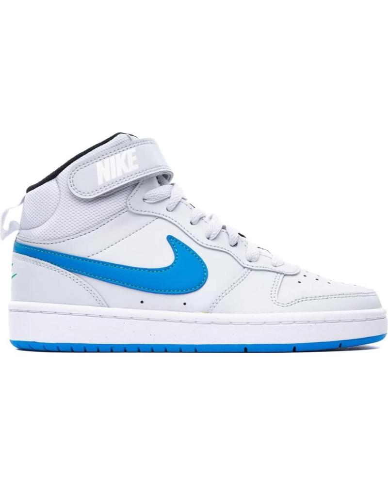Sneaker NIKE  für Junge ZAPATILLAS COURT BOROUGH MID 2 GS -BLANCO  PLATINO-AZUL