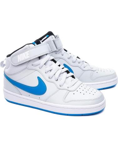Sneaker NIKE  für Junge ZAPATILLAS COURT BOROUGH MID 2 GS -BLANCO  PLATINO-AZUL