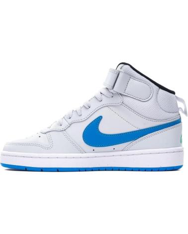 Sneaker NIKE  für Junge ZAPATILLAS COURT BOROUGH MID 2 GS -BLANCO  PLATINO-AZUL