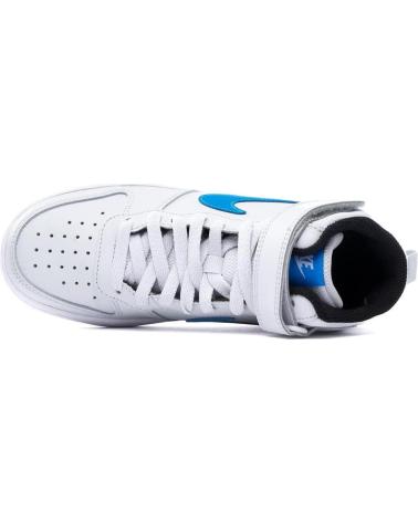 Sneaker NIKE  für Junge ZAPATILLAS COURT BOROUGH MID 2 GS -BLANCO  PLATINO-AZUL