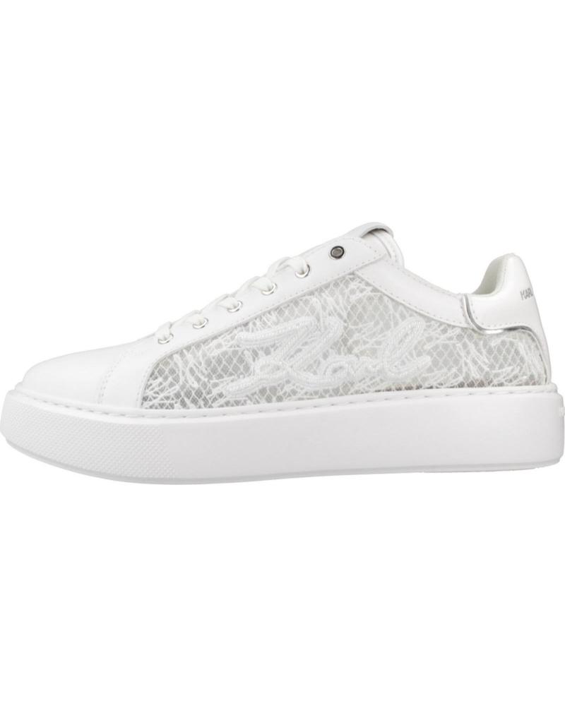 Sapatilhas KARL LAGERFELD  de Mulher ZAPATILLAS MUJER MODELO KUP AUTOGRAPH LACE LO COLOR BLANCO 4  411 WHITE