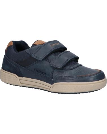 boy Trainers GEOX J16BCC 0CLFU J POSEIDO BOY  CF46N NAVY-COGNAC